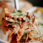 Serving Spinach and Mushroom Lasagna