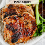 BBQ Glazed Stuffed Pork Chops