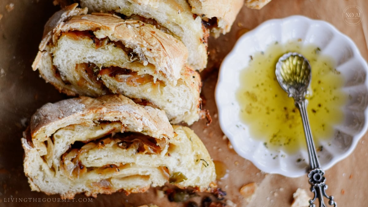 Homemade Garlic Stuffed Bread for dinner