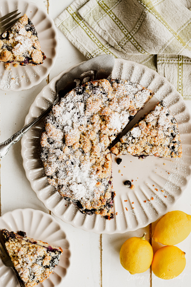 Lavender Blueberry Cake with Cream Cheese Frosting | THE ROAD TO HONEY