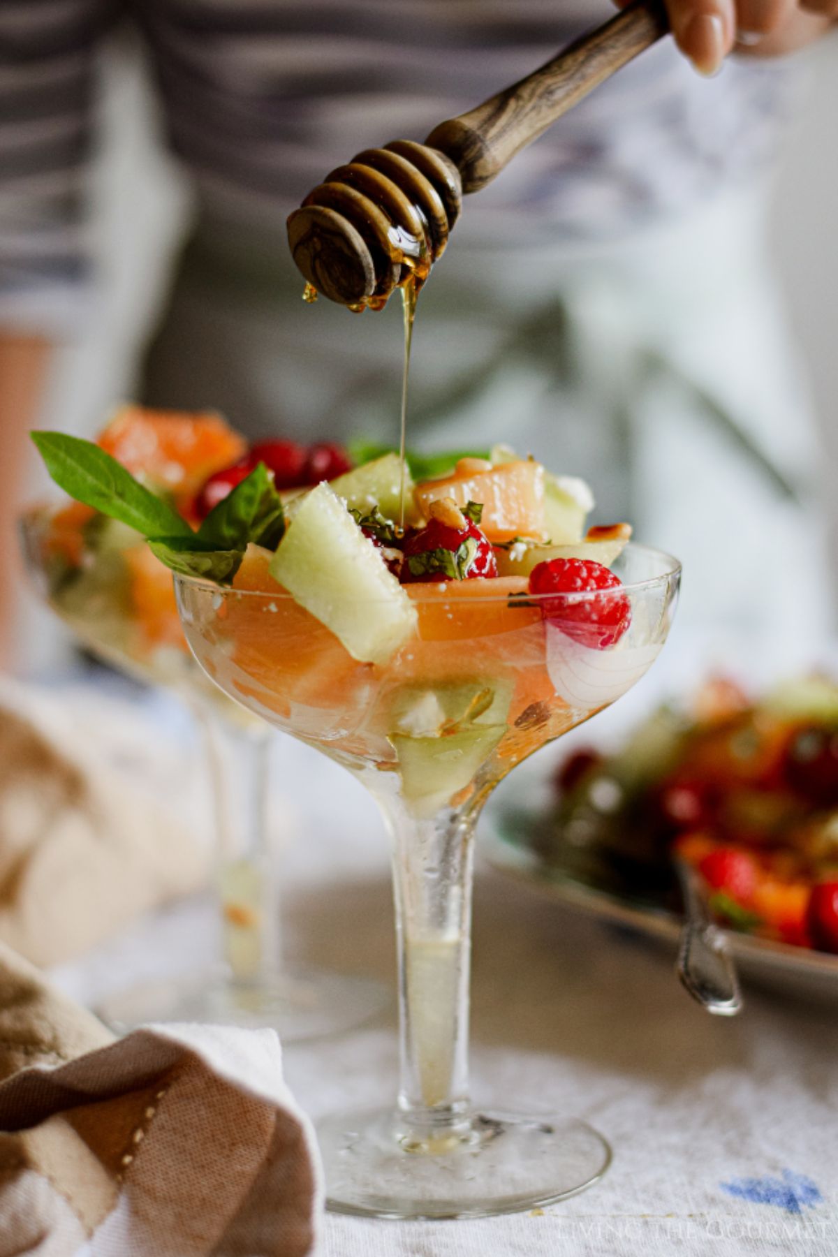 Melon Salad with Absinthe Syrup