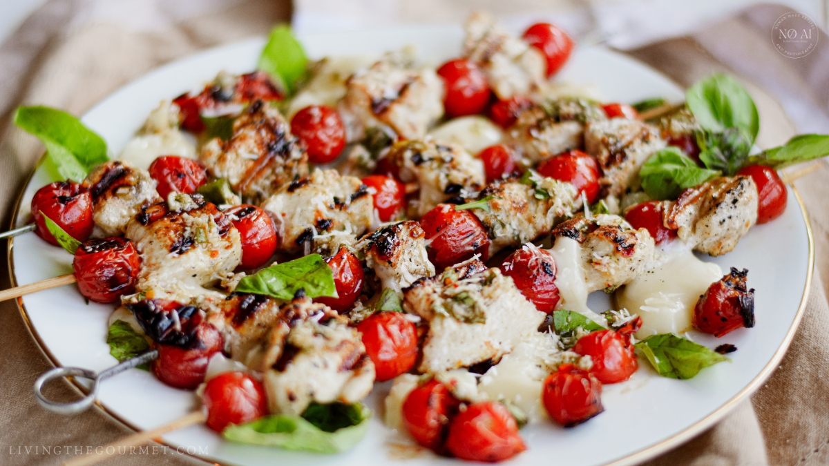 Grilled Chicken Caprese Skewers