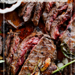 Savory Skirt Steak with Garlic, Butter, and Basil