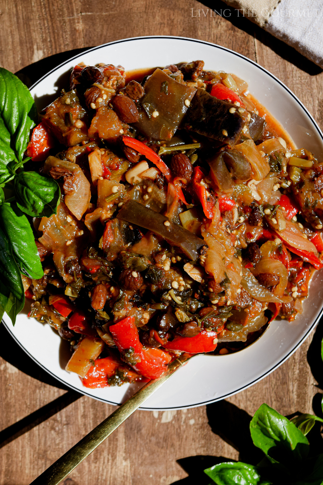 Caponata Siciliana (Sicilian Eggplant Antipasto) [Vegan, Gluten