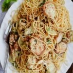 Spaghetti with Fried Zucchini - Easy Pasta Recipe