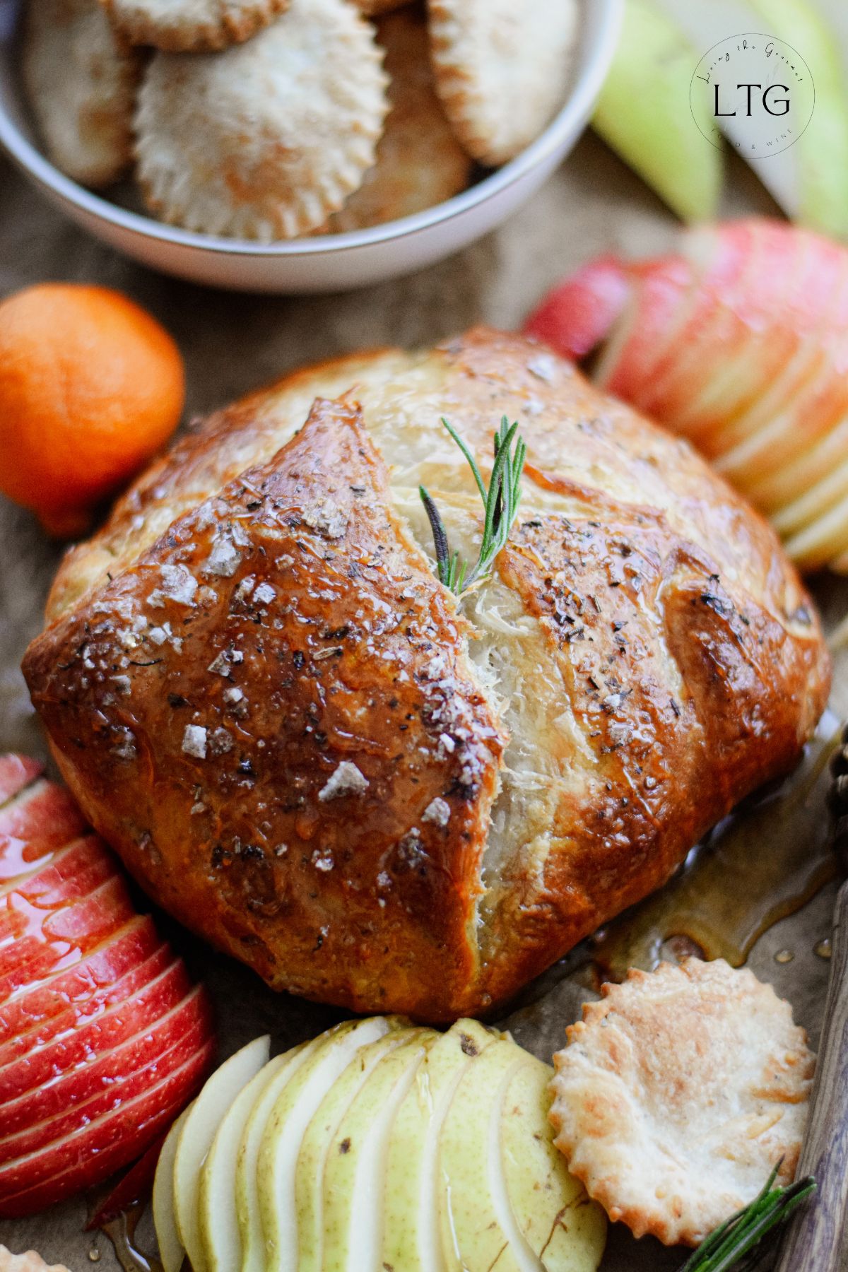 Baked Brie in Puff Pastry with Jam