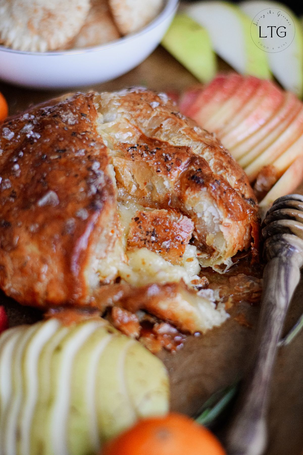 Baked Brie in Puff Pastry with Jam