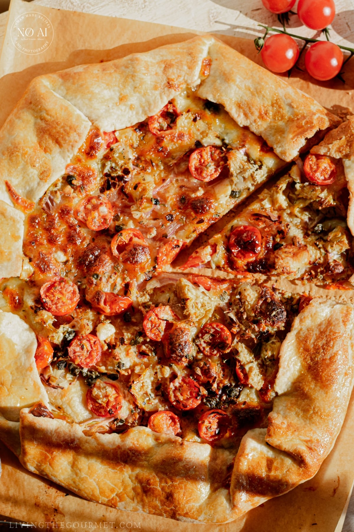 Homemade Pizza Galette featuring a flaky pastry