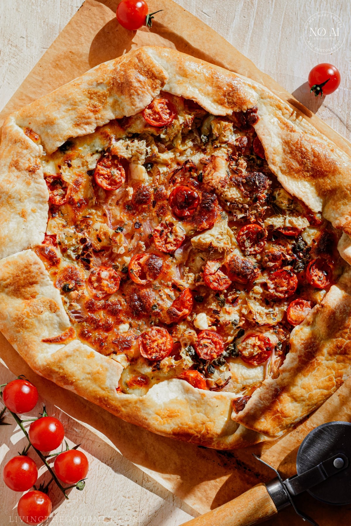 Homemade Pizza Galette featuring a flaky pastry