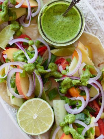 Fresh Garden Tacos with Cilantro Dressing