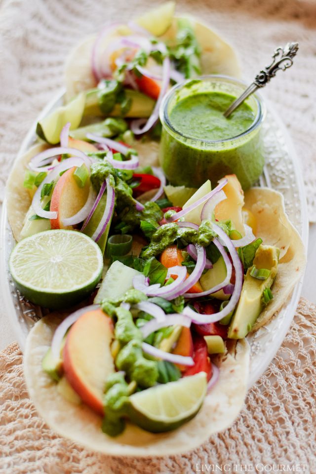 Fresh Garden Tacos with Cilantro Dressing