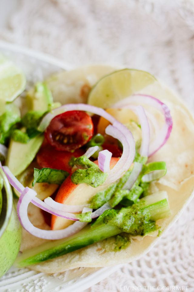 Fresh Garden Tacos with Cilantro Dressing