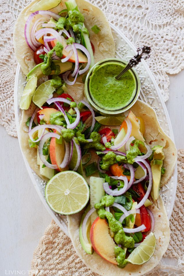 Fresh Garden Tacos with Cilantro Dressing