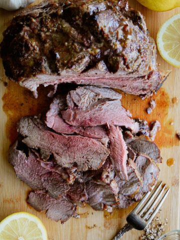 Greek Style Roasted Leg of Lamb Recipe With Lemon