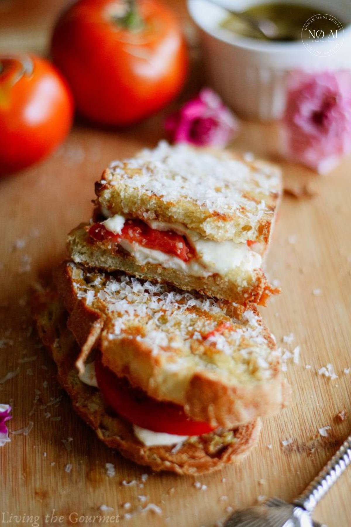 Think of today's Tomato and Mozzarella Toastie as an Italian Grilled Cheese. 