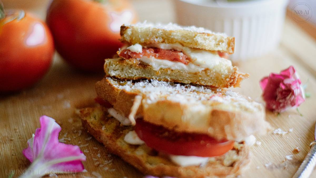 Think of today's Tomato and Mozzarella Toastie as an Italian Grilled Cheese.
