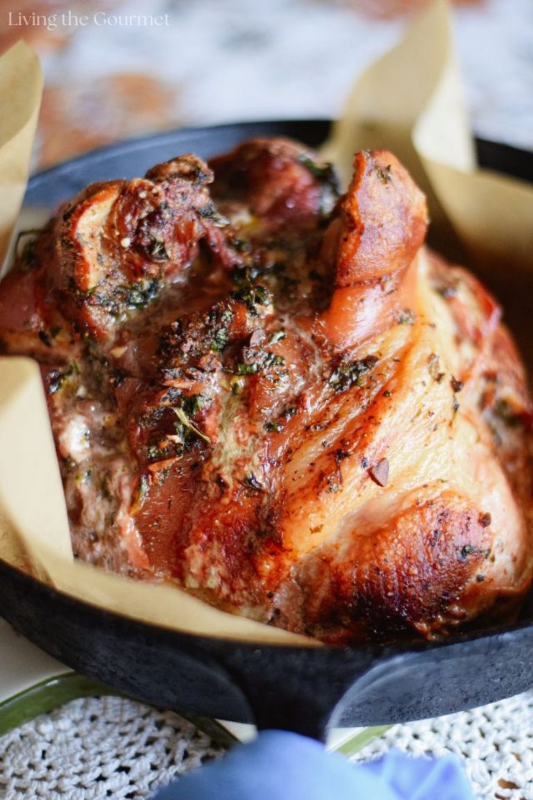 Boneless Fresh Ham Roast Recipe With Garlic Rub Living The Gourmet Boneless Roasted Fresh Ham 11 768x1152