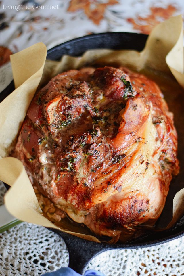 Boneless Roasted Fresh Ham Recipe with Garlic Rub