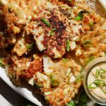 Cauliflower Fritters with Wasabi Mayo