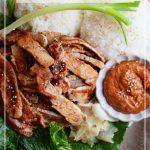 Pork and Peanut Sauce Wraps