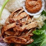 Pork and Peanut Sauce Wraps