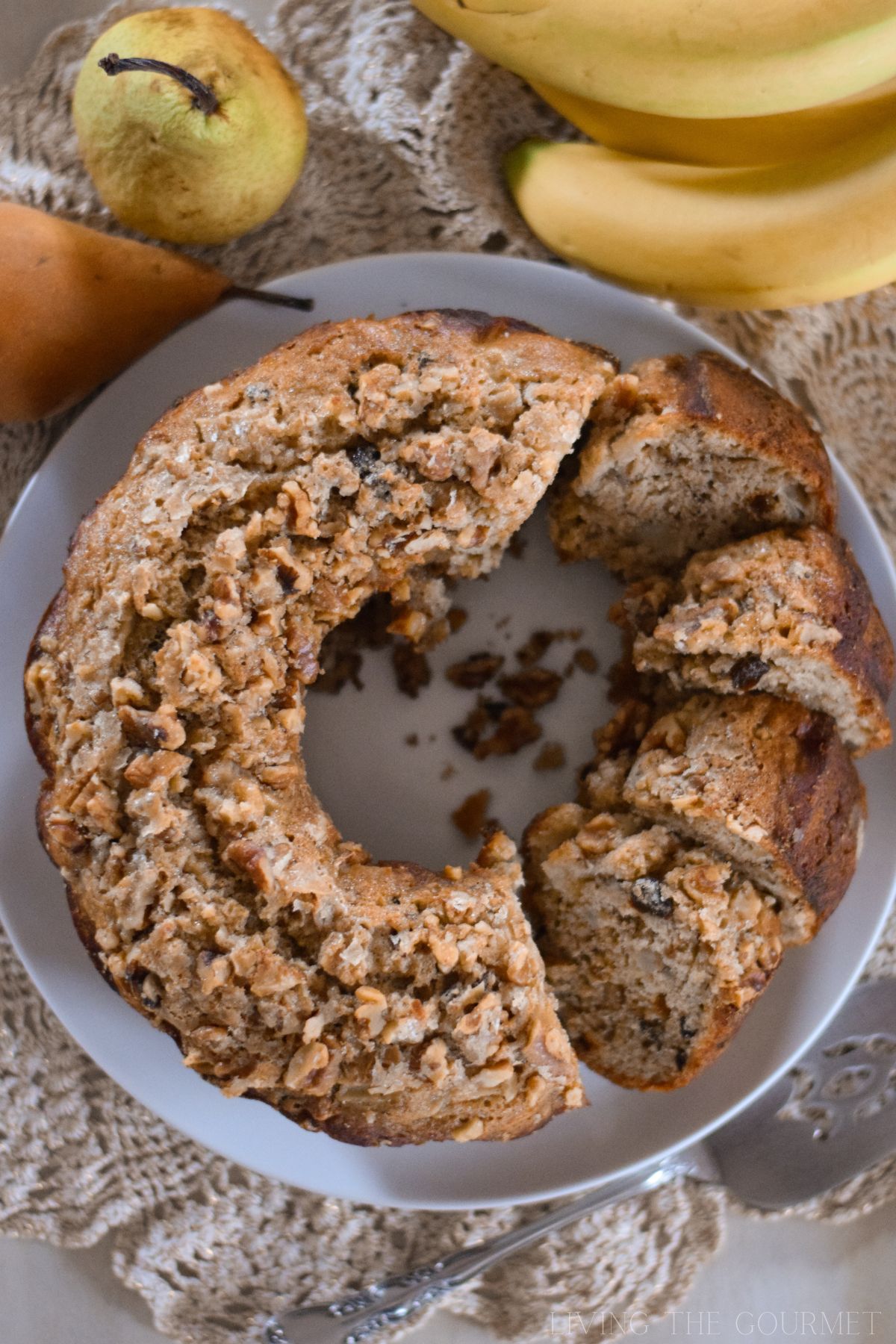 Banana Pear Bundt Cake