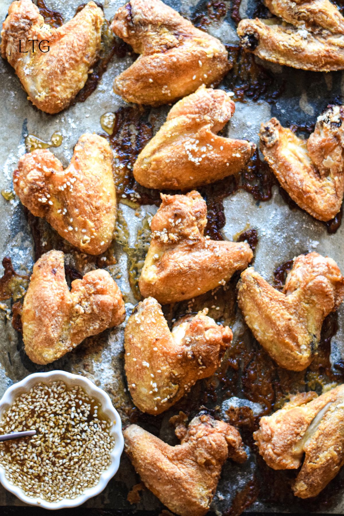 Spicy Sesame Garlic Chicken Wings