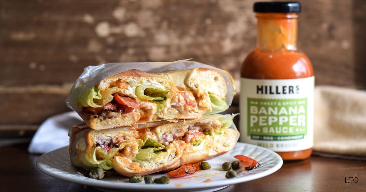 Spicy Veggie Bagel Sandwich