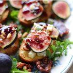 Blue Cheese and Fig Bruschetta with Honeyed Walnuts