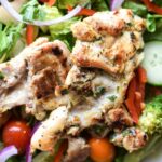 Boneless Chicken Thighs and Salad