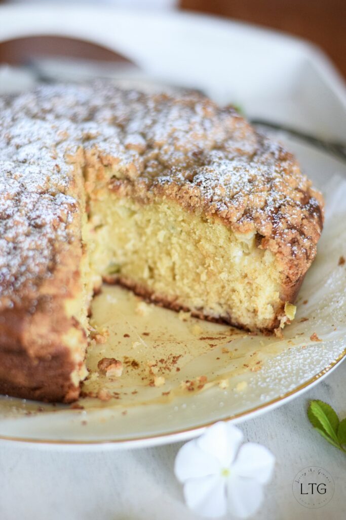 Rhubarb Coffee Crumb Cake