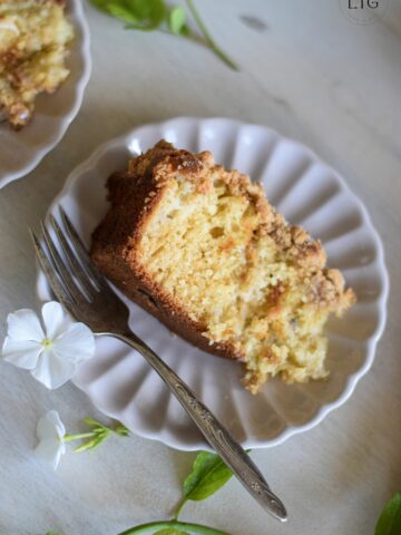 Rhubarb Coffee Crumb Cake