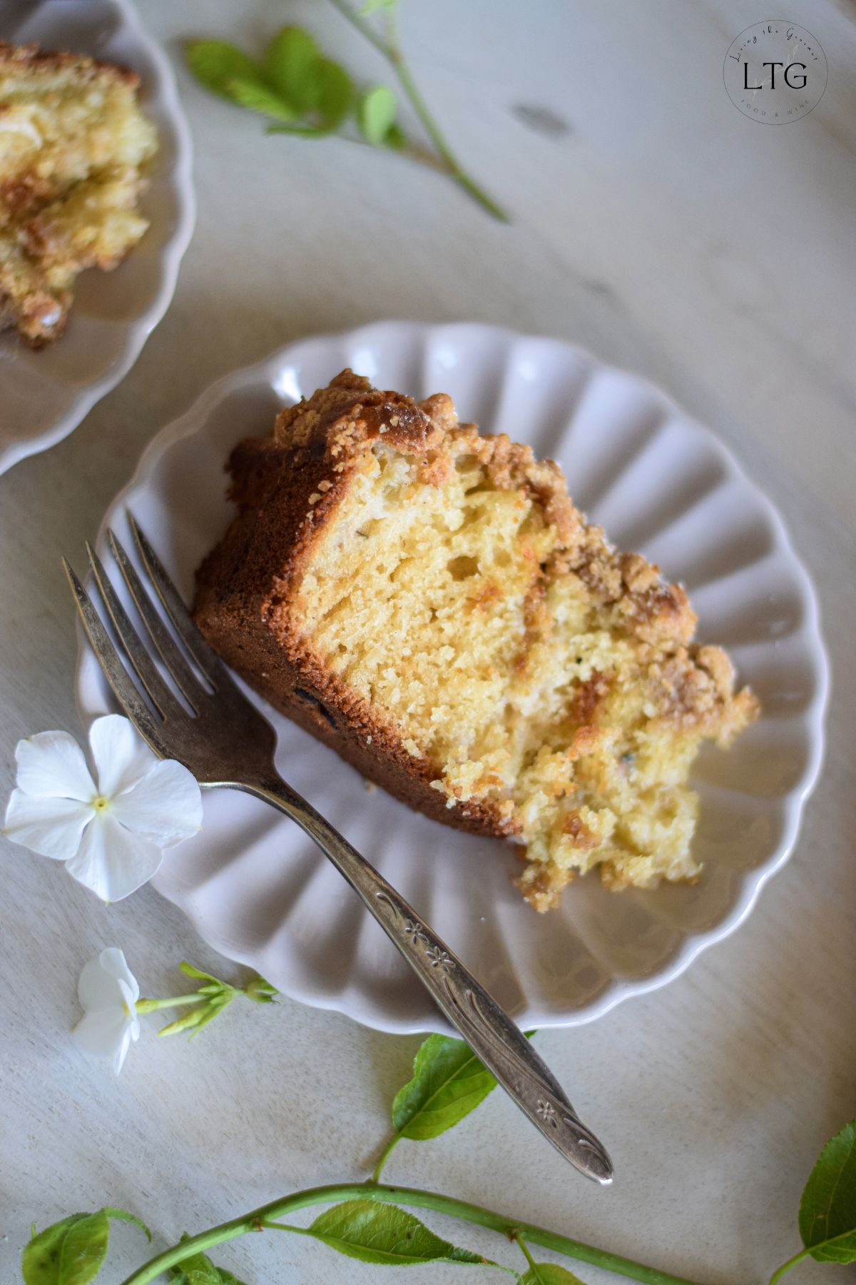 Rhubarb Coffee Crumb Cake
