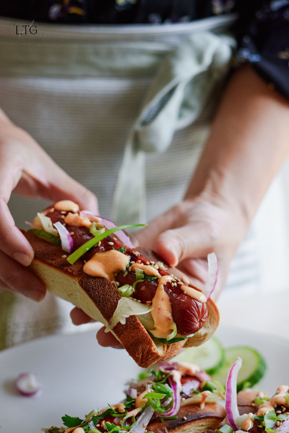 Asian Style Hot Dogs with a Teriyaki Glaze