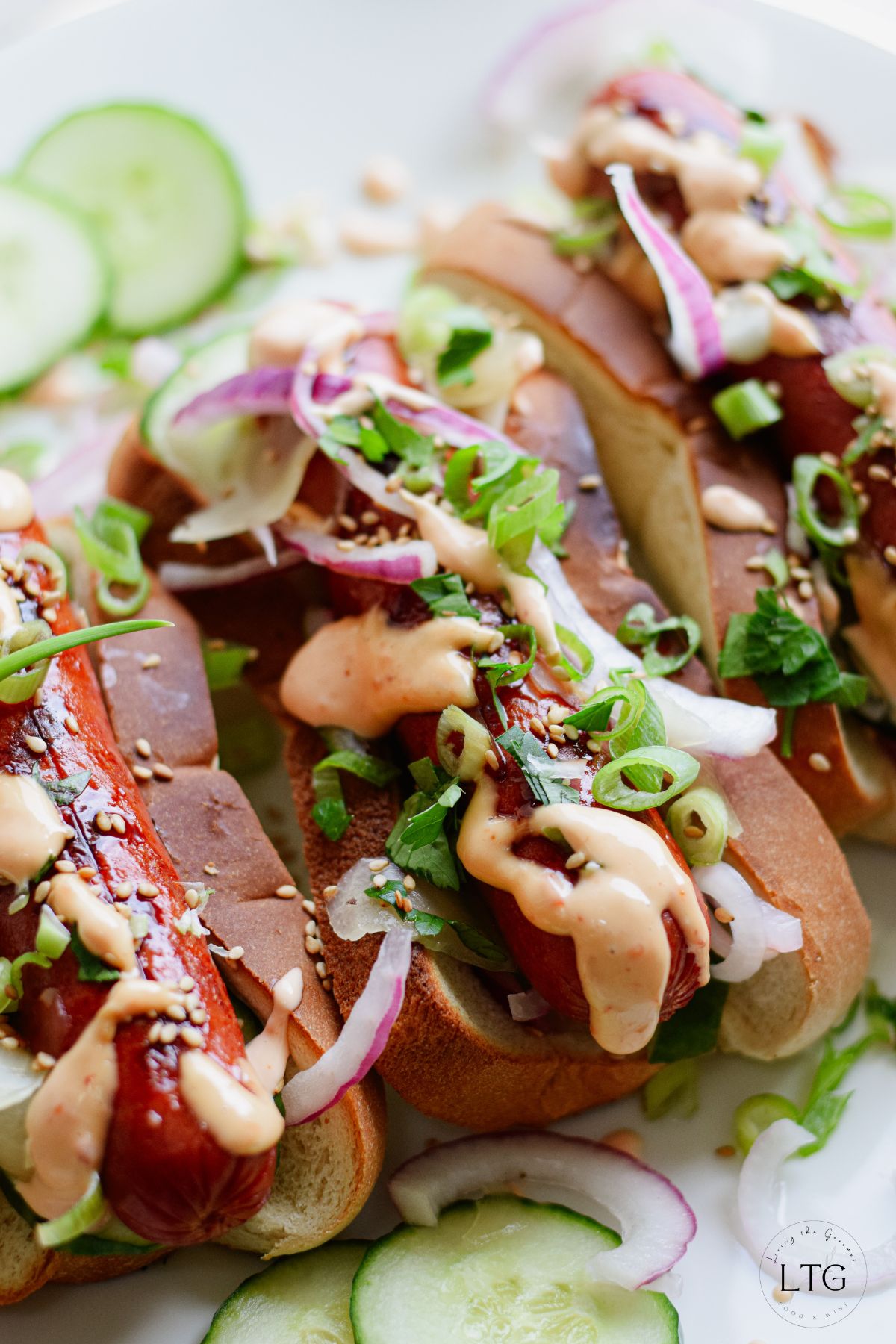 Asian Style Hot Dogs with a Teriyaki Glaze
