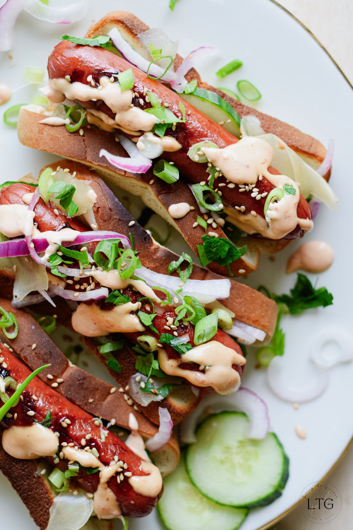 Asian Style Hot Dogs with a Teriyaki Glaze