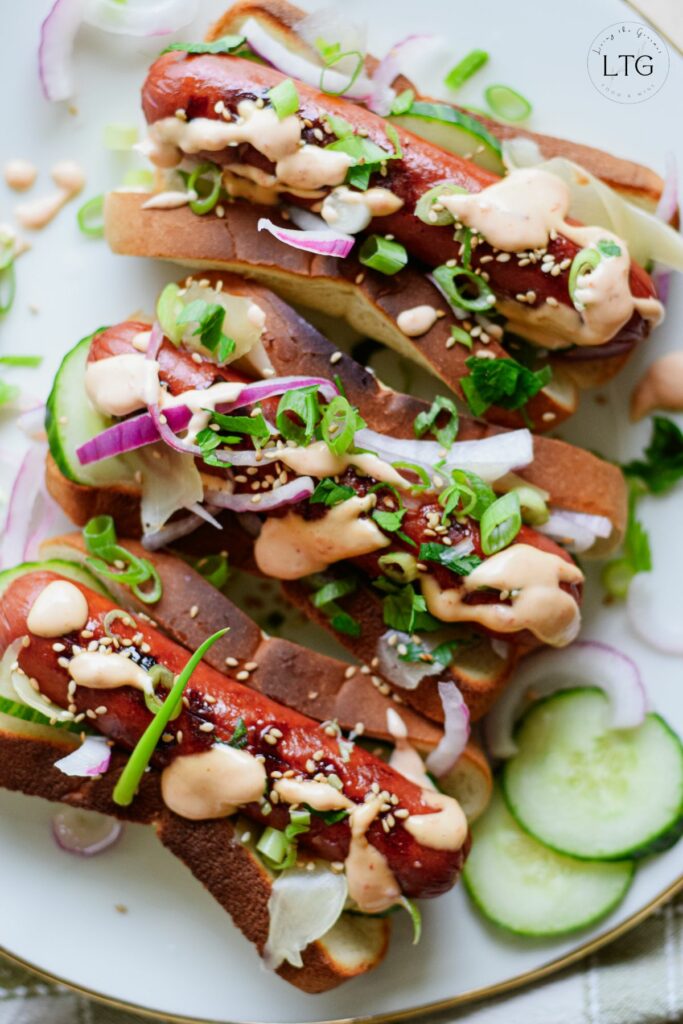 Asian Style Hot Dogs with a Teriyaki Glaze