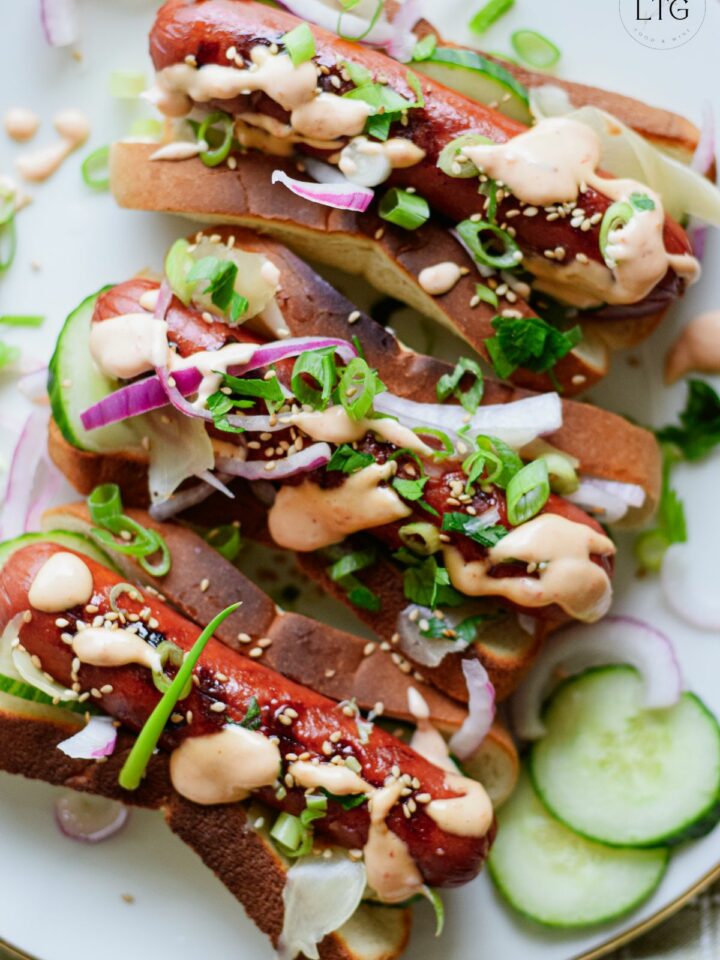 Asian Style Hot Dogs with a Teriyaki Glaze
