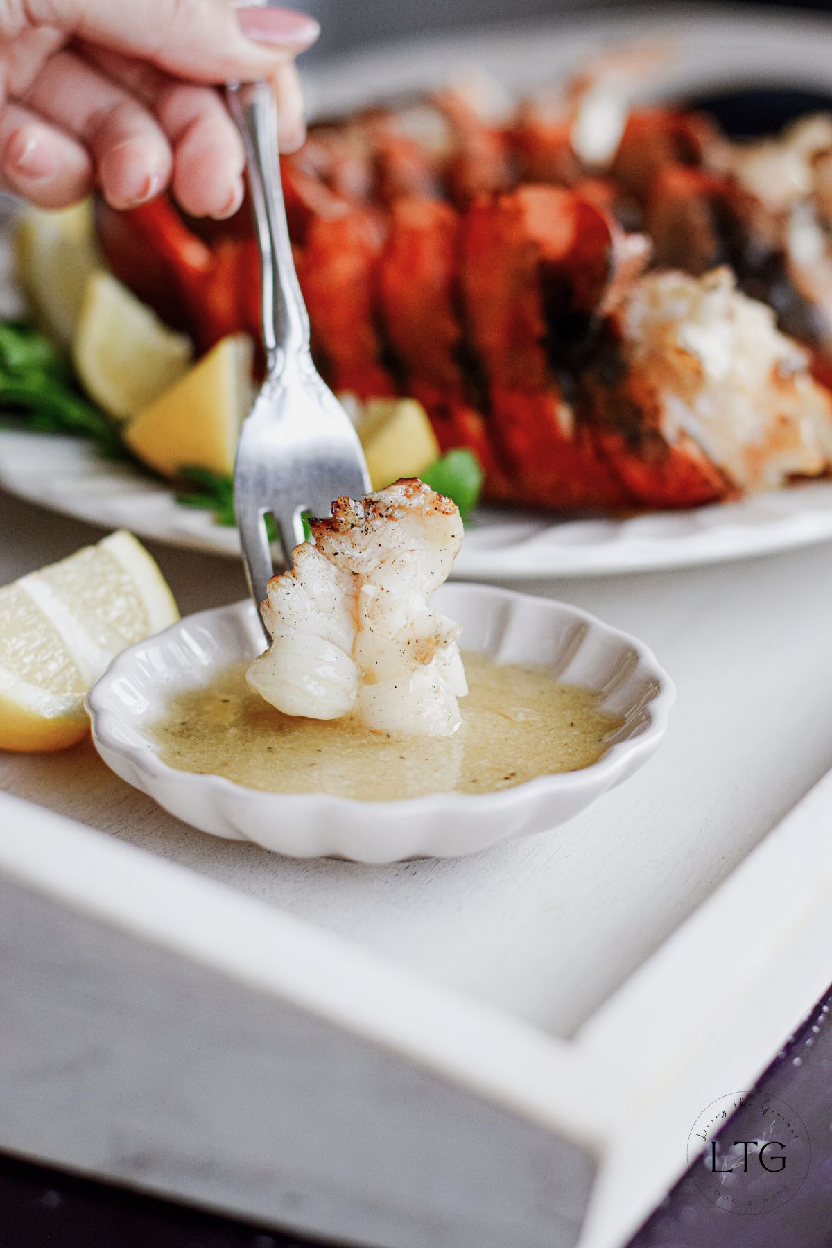 Grilled Lobster Tails with Lemon Garlic Butter