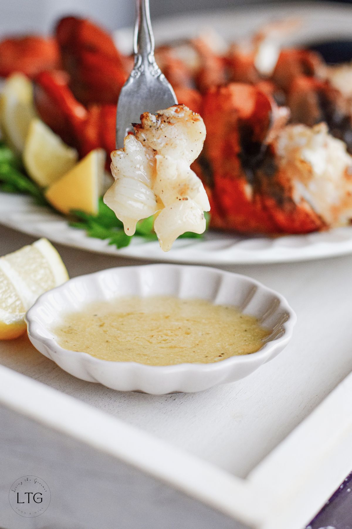 Grilled Lobster Tails with Lemon Garlic Butter
