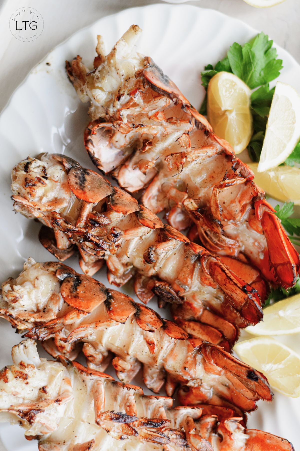 Grilled Lobster Tails with Lemon Garlic Butter