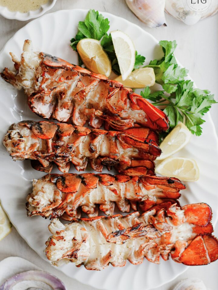 Grilled Lobster Tails with Lemon Garlic Butter