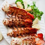 Grilled Lobster Tails with Lemon Garlic Butter