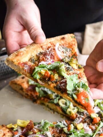 Arugula Salami Pizza