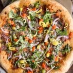 Arugula Salami Pizza