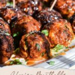 Chorizo Meatballs with Hot Honey Sauce