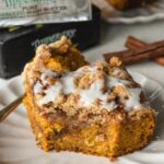 Brown Butter Pumpkin Coffee Cake with Cinnamon Swirl