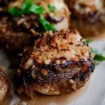 Spicy Grilled Onion Stuffed Mushrooms