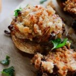 Spicy Grilled Onion Stuffed Mushrooms