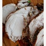 Garlic and Herb Stuffed Rib End Pork Roast